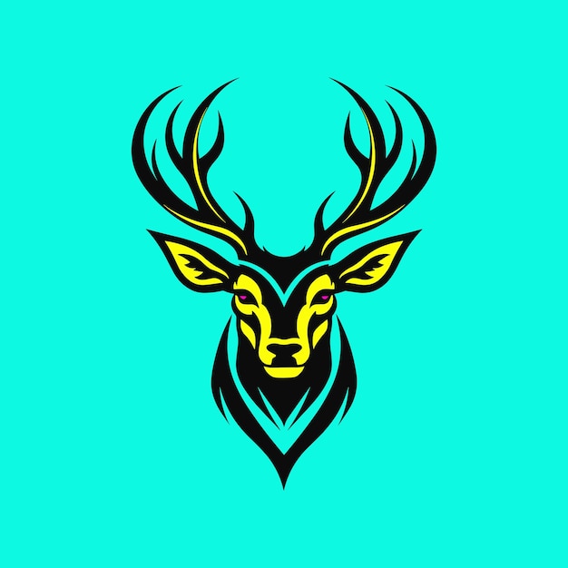 Female deer head vector illustration