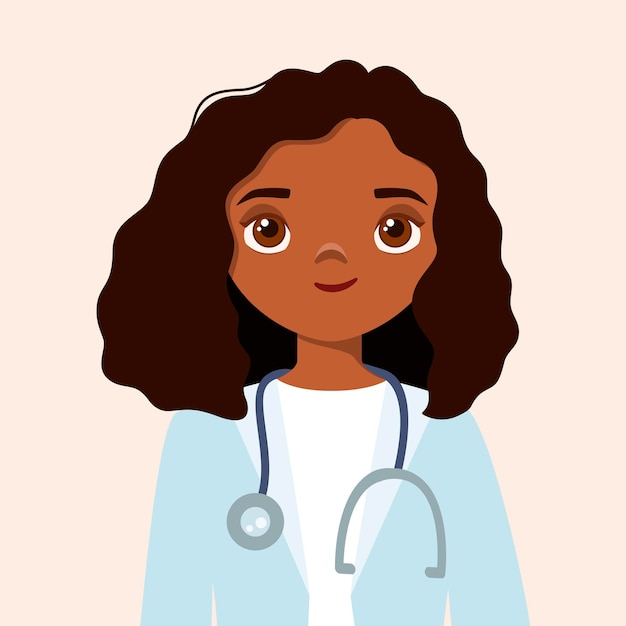 A female doctor cartoon design