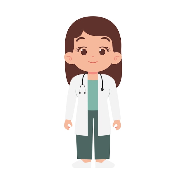 Female Doctor character. Medical concept illustration