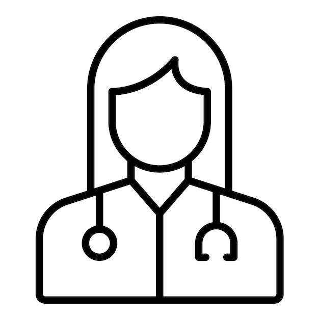 Female Doctor Vector Illustration Style