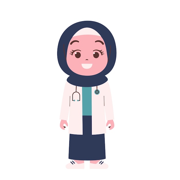 Женщина-врач в хиджабе