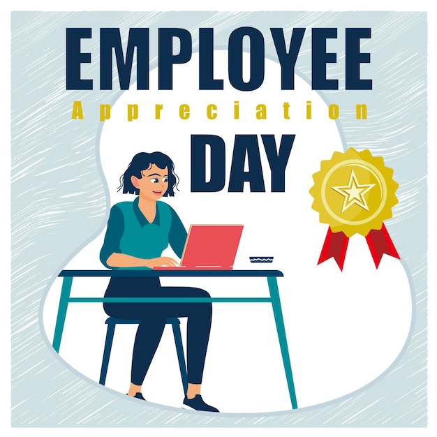 Female employees working in front of the computer Company recognition of employee performance