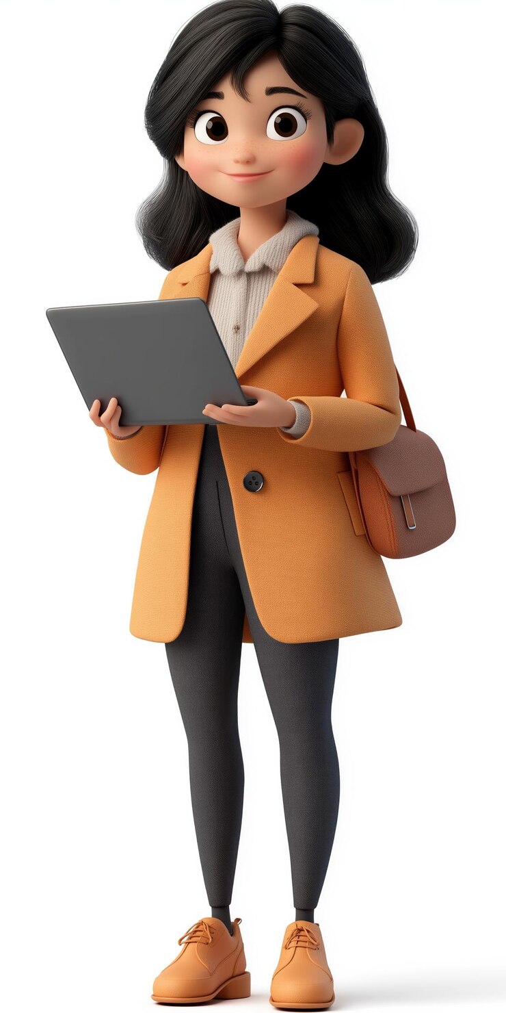 Vector female event planner cartoon character vector design