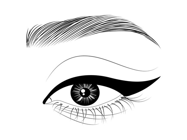 Vector female eyes illustration vectors