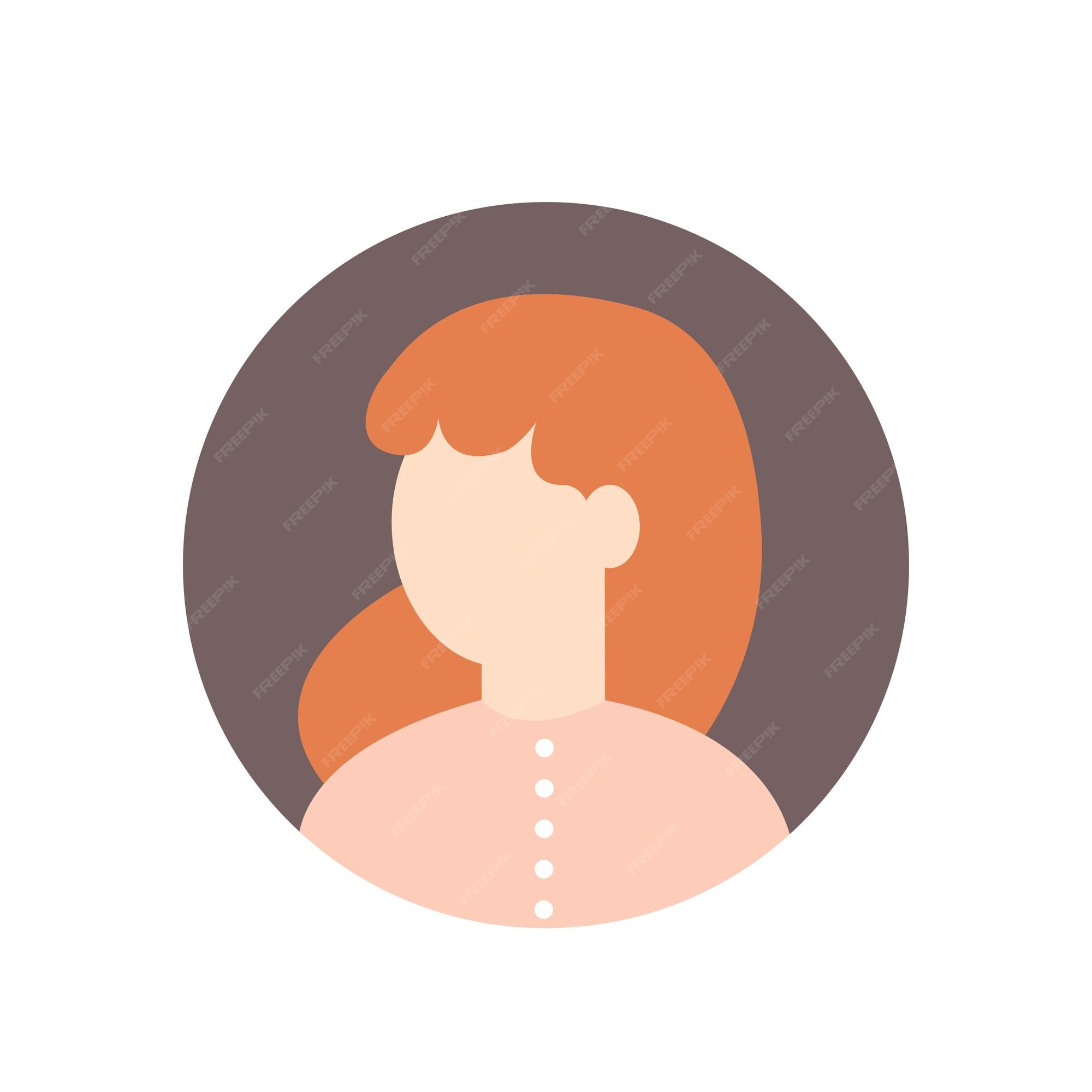 Premium Vector  Female avatar flat icon design vector illustration