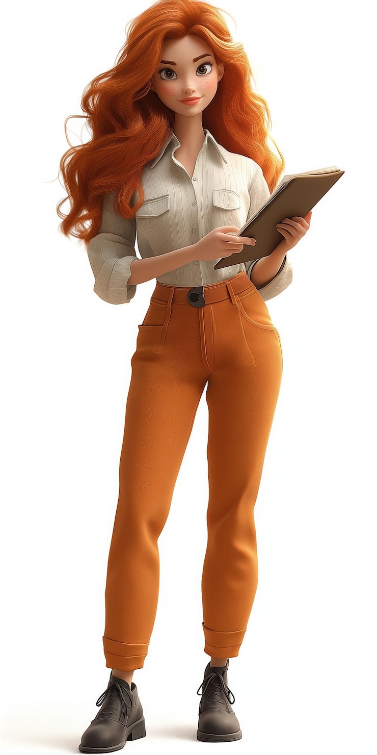 Vector female fashion designer cartoon vector design