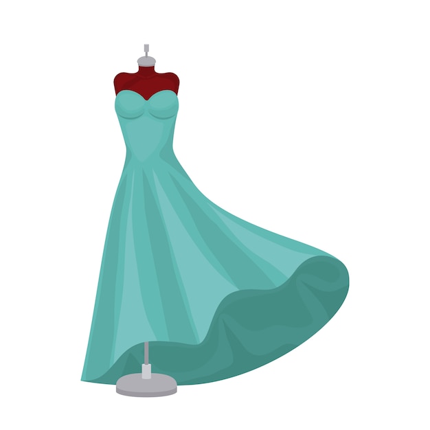 female fashion dress isolated icon design