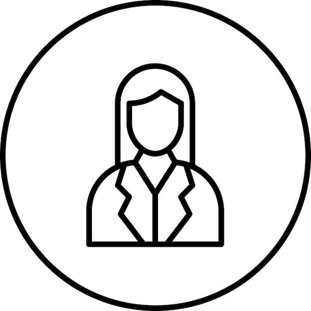 Female Financial Advisor vector icon illustration of Accounting iconset