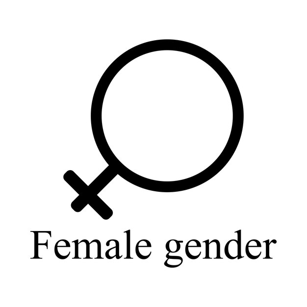 Vector female gender icon vector