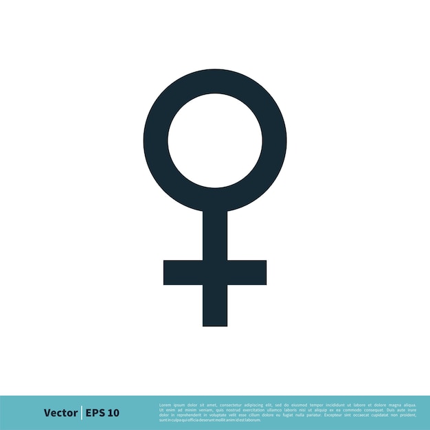 Female Gender Sign Icon Vector Logo Template Illustration Design Vector EPS 10