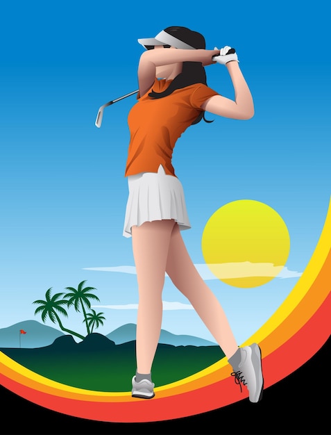 female golfer