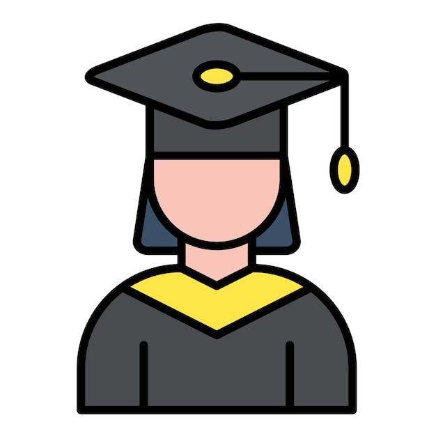 Female Graduate Flat Illustration