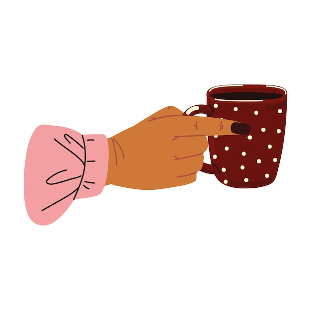 Female hand with coffee cup