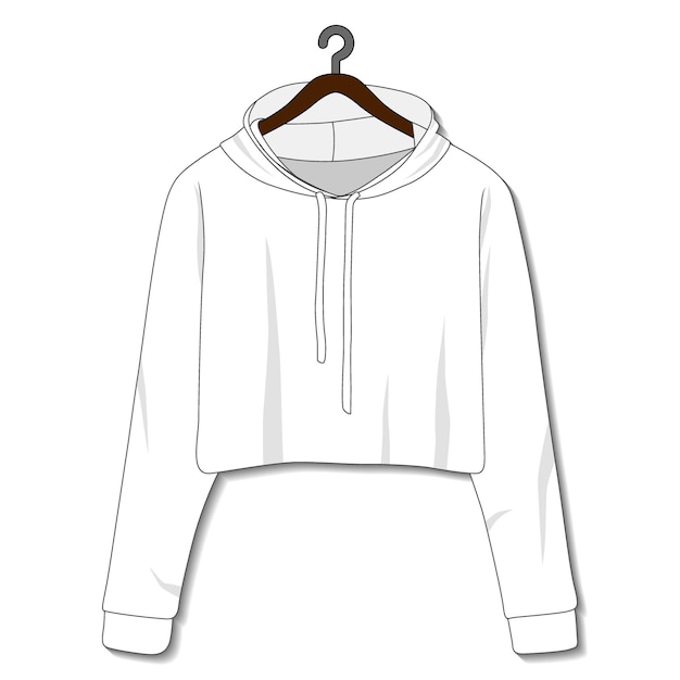 Female hoodie template isolated on a white background