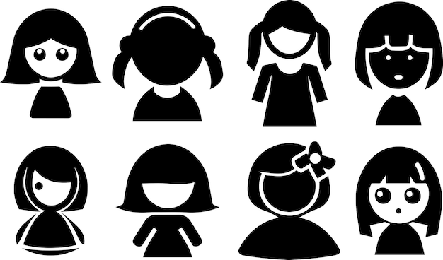 Female Icon vector pack 3