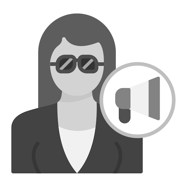 Vector female influencer icon vector image can be used for influencer marketing