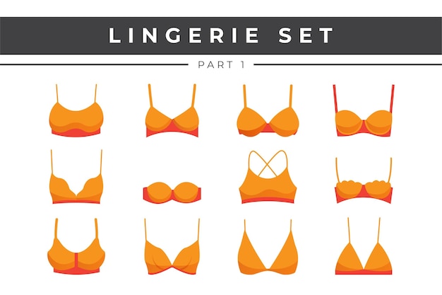 Female lingerie elements collection