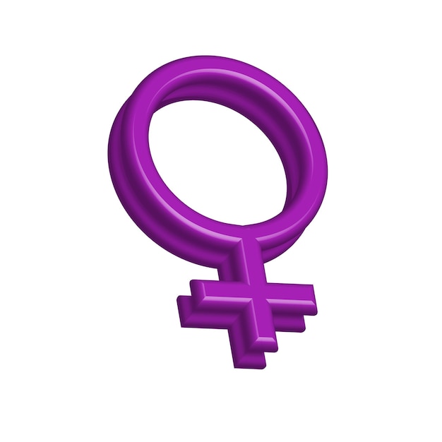 Vector female logo icon 3d