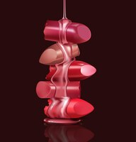female luxury broken lipstick with dripping lipstick nourishing oil  honey for makeup