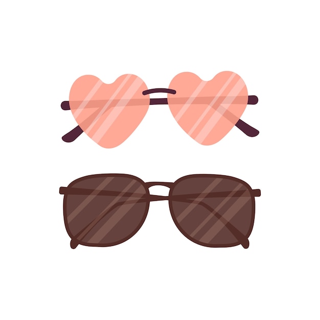 Female and male sunglasses