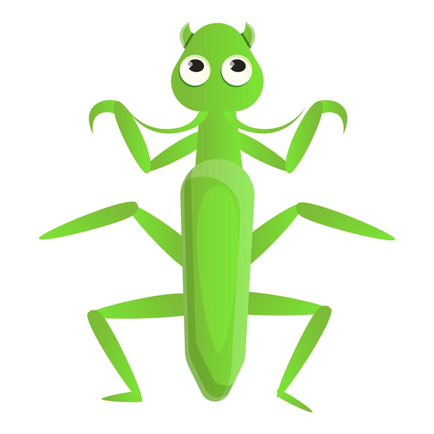 Female mantis icon Cartoon of female mantis vector icon for web design isolated on white background