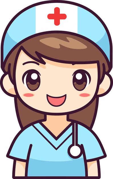 Vector female nurse vector illustrationmale nurse character vector