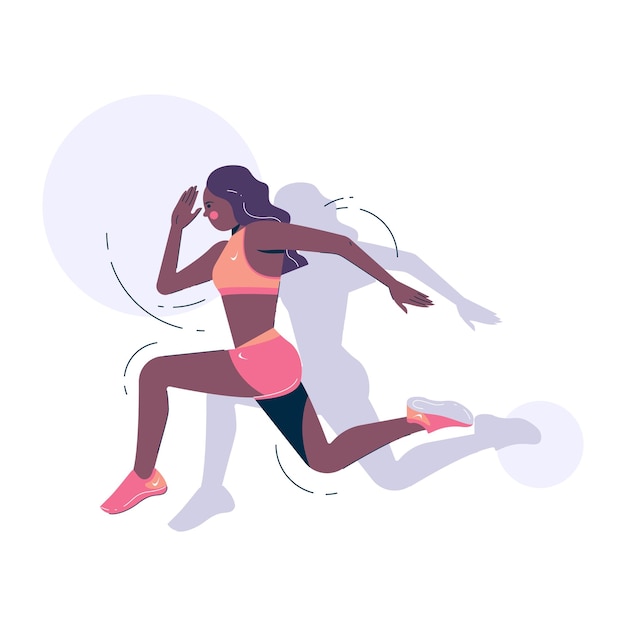 距離を走る女性のオリンピック選手