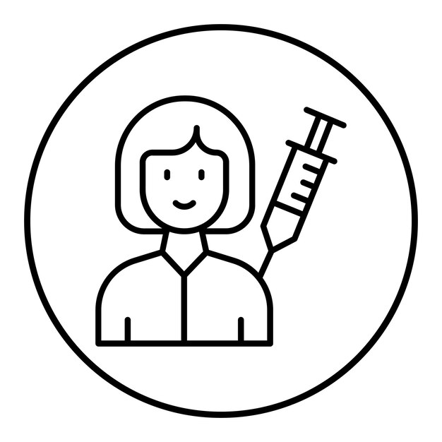 Female patient vector icon can be used for health checkup iconset