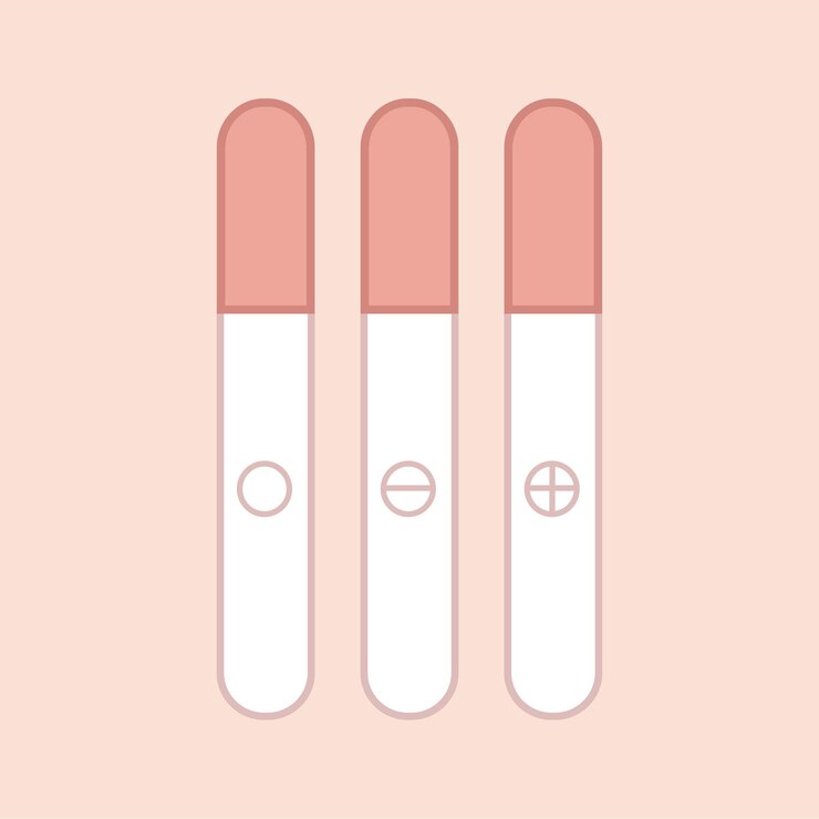 Vector female period products pregnancy test