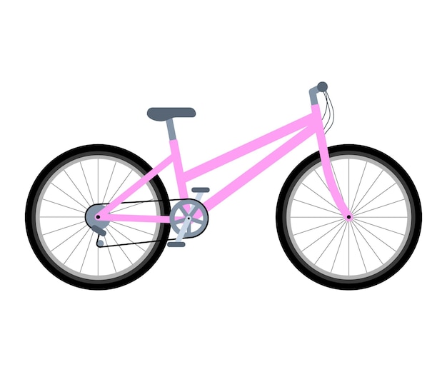 Bicicletta rosa femminile ciclismo ecologico