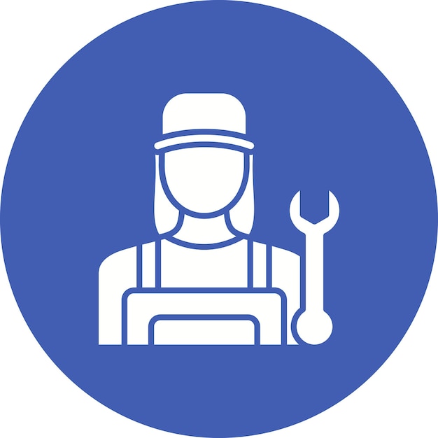 Female Plumber icon vector image Can be used for Plumbing