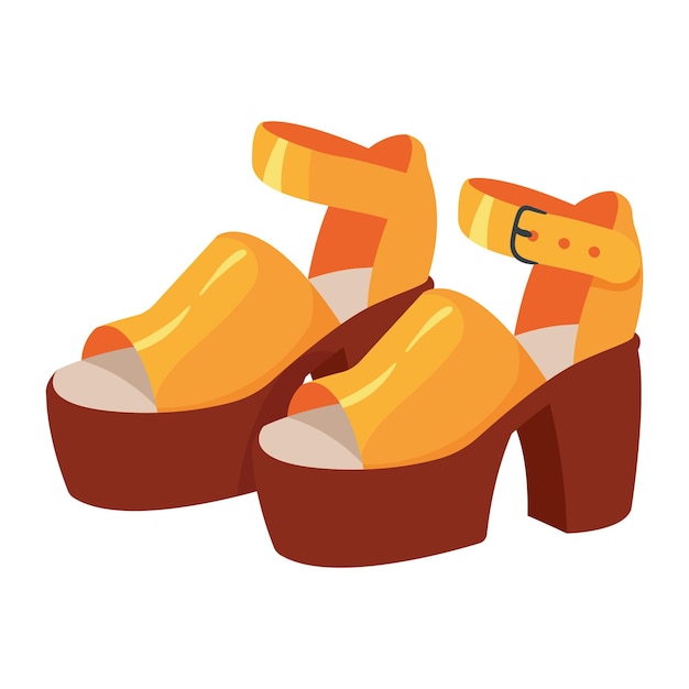 Vector female shoe accessories design