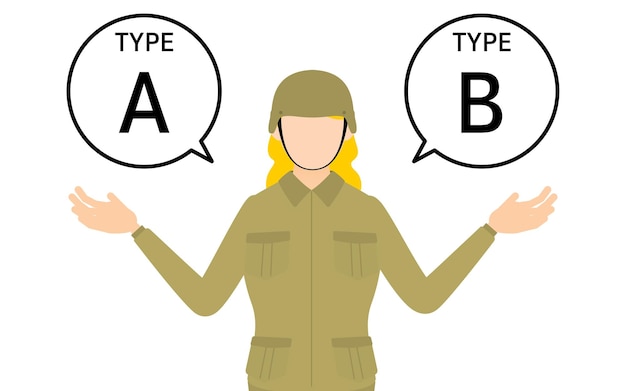 Female Soldier Pose Suggesting A and B