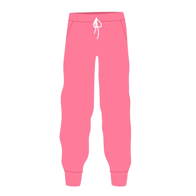 Vector female sports and casual pants on a white background