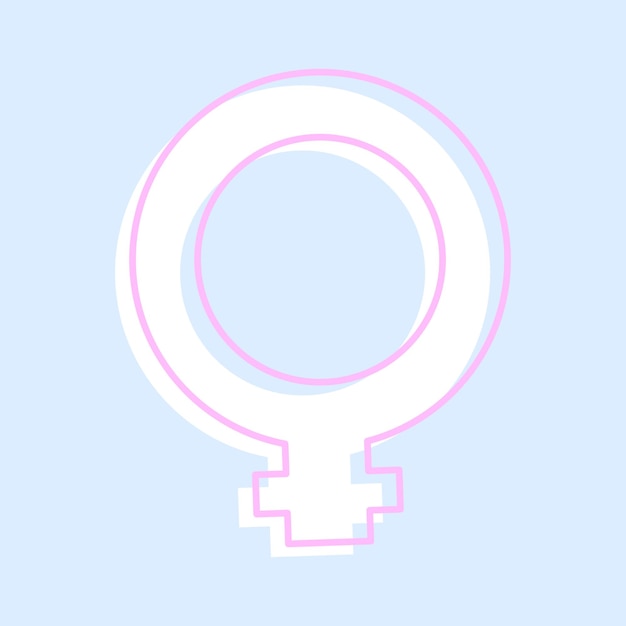 Vector female symbol on a transparent background