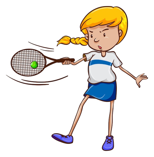 A female tennis player