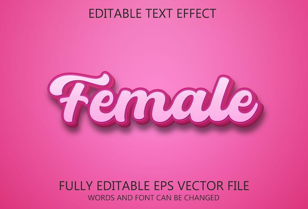 Female text effect