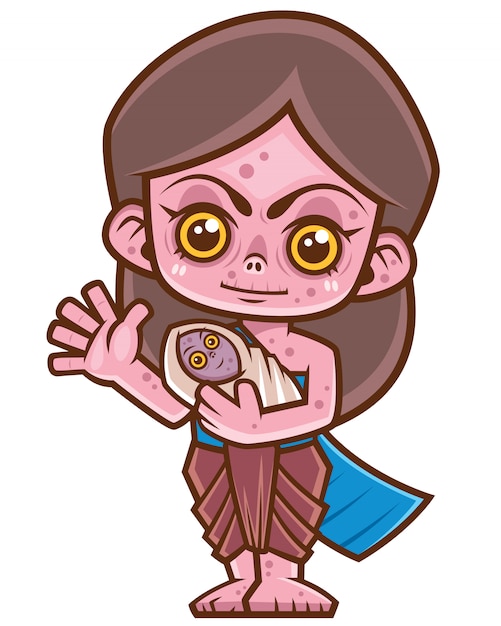 Vector female thai ghost, mae nak