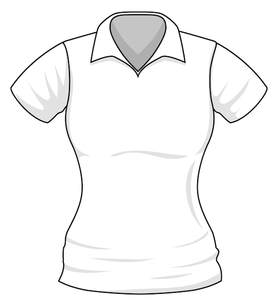 Vector female tshirt front view clothing design template