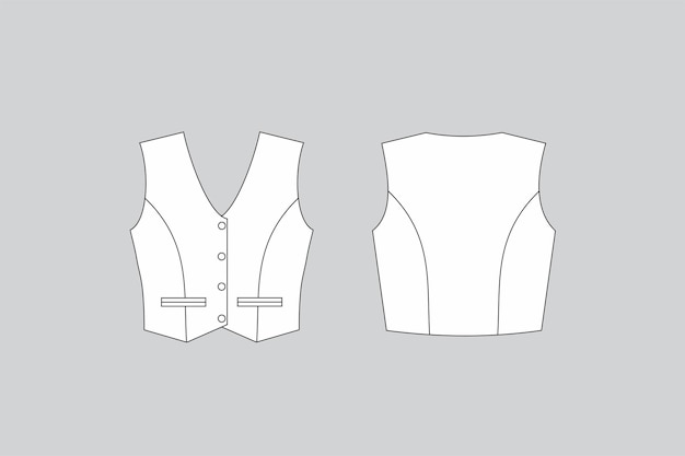 female vest vest technical fashion illustration waistcoat