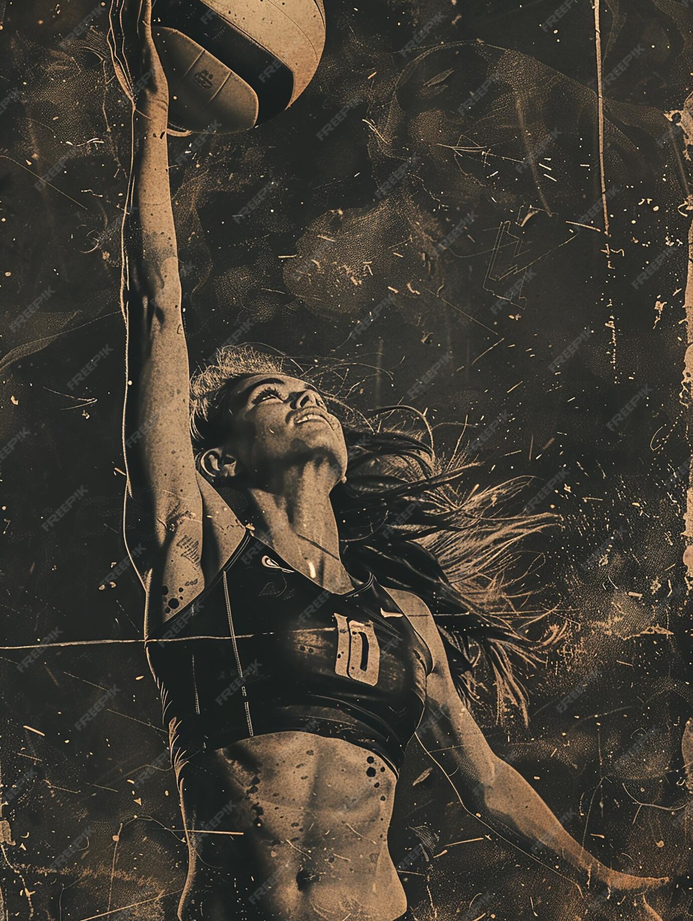 Premium Vector Female volleyball player setting the volleyball