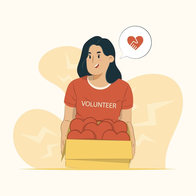 Female volunteer illustration