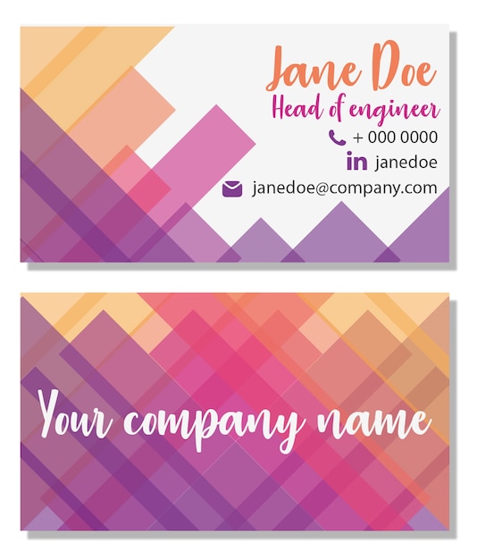 Femenine business card