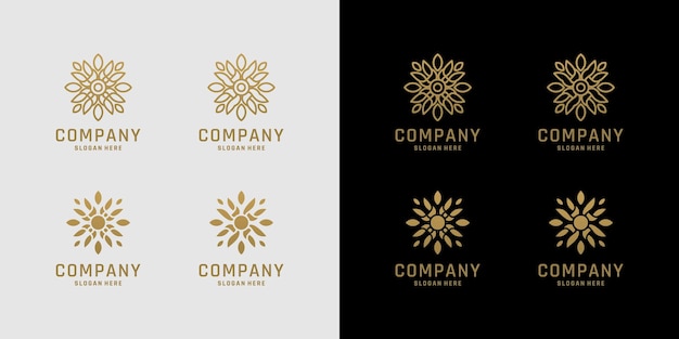 Feminine beauty flower logo design