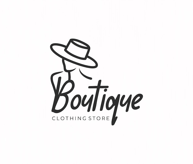 Progettazione del logo di una boutique femminile in stile line art