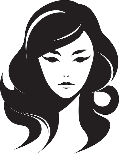 Feminine elegance girl face illustration sublime beauty iconic girl face image