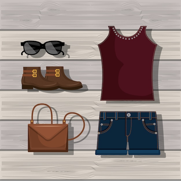 Vector feminine fashion design