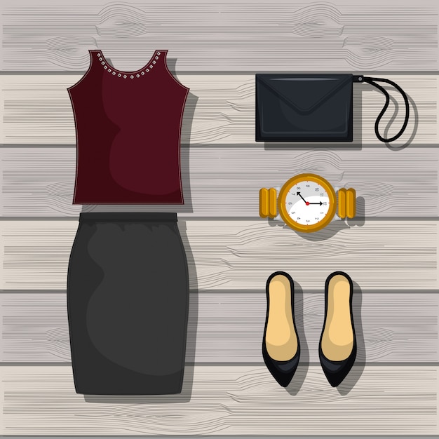 Vector feminine fashion design