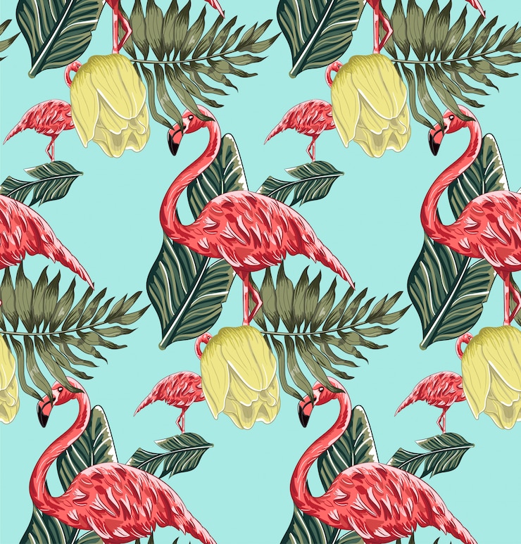 Vector feminine floral pattern
