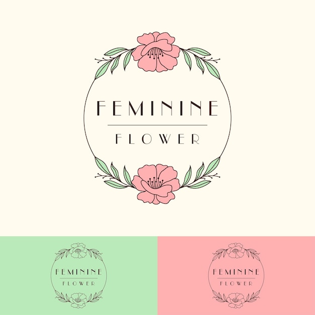 Feminine Flower frame template